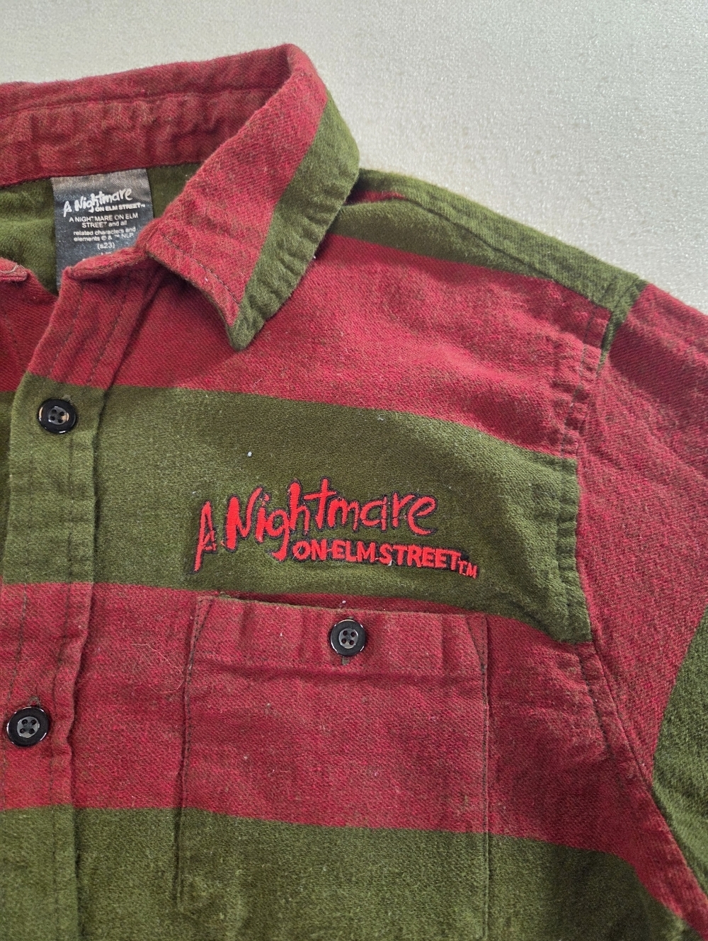 Nightmare on Elm Street Freddy Flannel Shirt Large - Picture 3 of 8